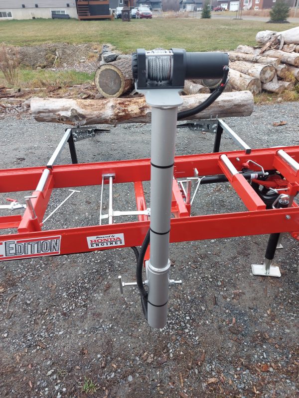 Manual logs turner with Electric winch