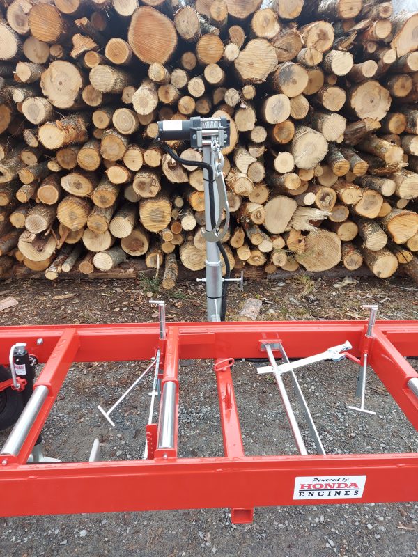 Manual logs turner with Electric winch