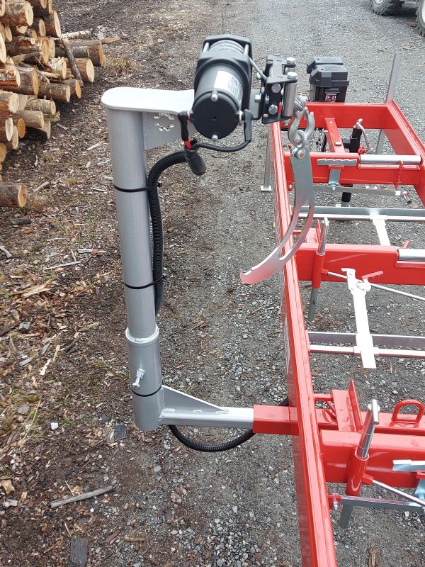 Manual logs turner with Electric winch