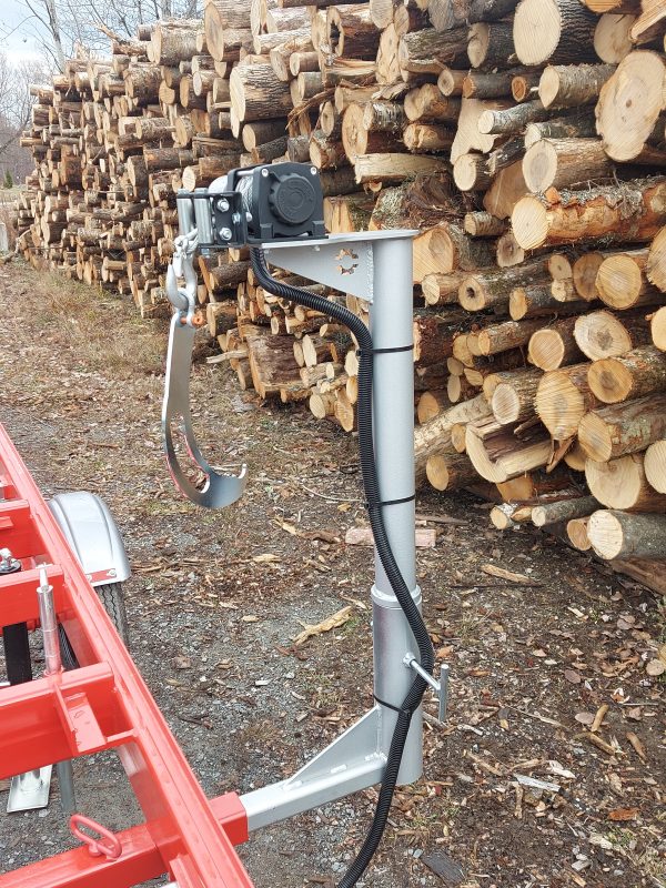 Manual logs turner with Electric winch