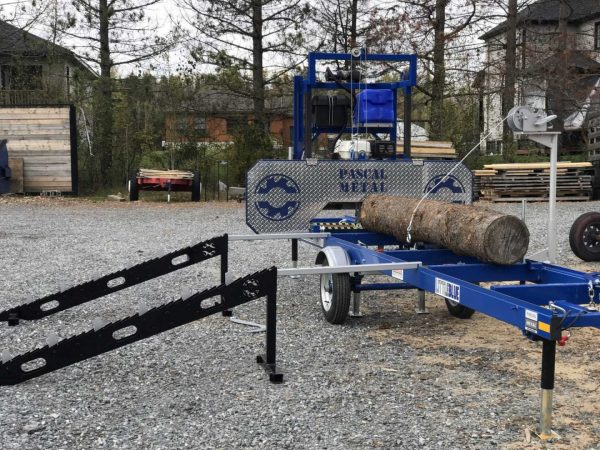 One-Way Loading Ramps + Log turner with Electric winch combo