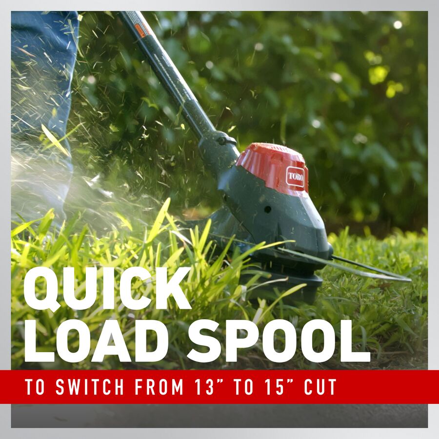 Toro 60V MAX* 15 in. (38.1 cm) Brushless String Trimmer - 2.0Ah Battery Included (51831)