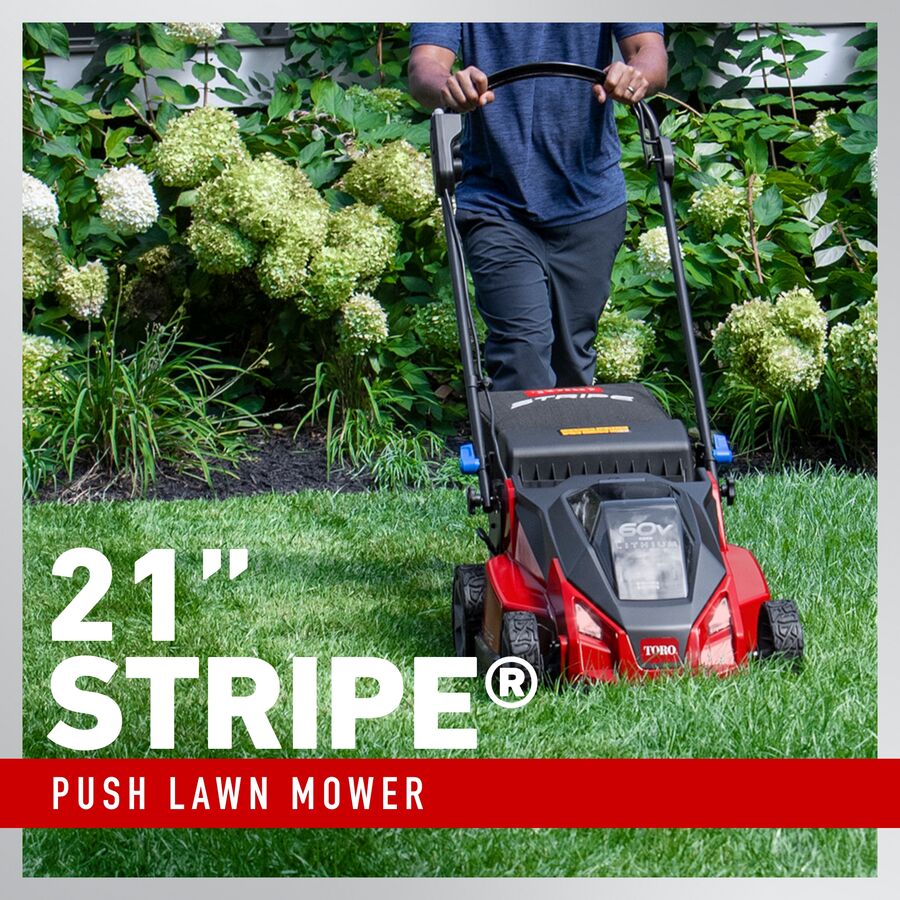 Toro 60V MAX* 21 in. (53cm) Stripe® Push Lawn Mower - Battery Not Included (21611T)