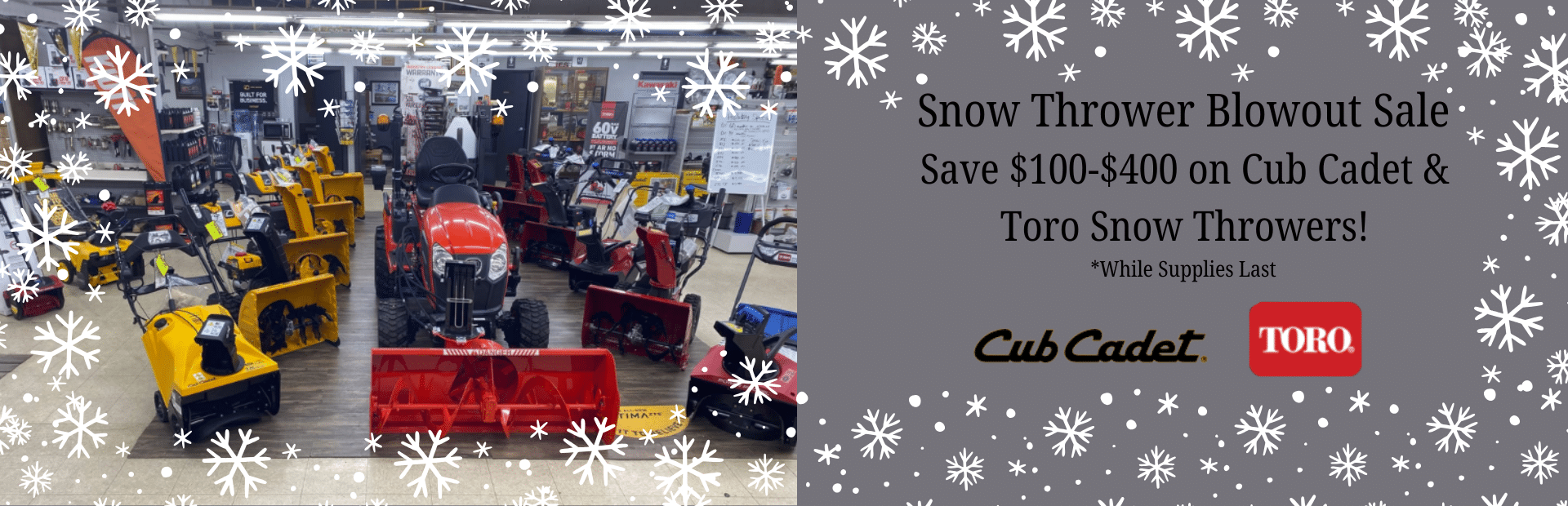 Snow Thrower Blowout Sale